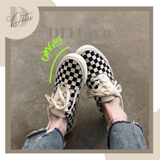 Giày thể thao nữ slip on caro ulzzang năng động hot trend 2021