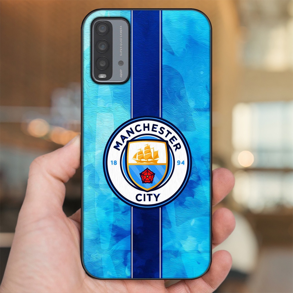 Ốp lưng Xiaomi Redmi 9T viền đen in hình Manchester City MC