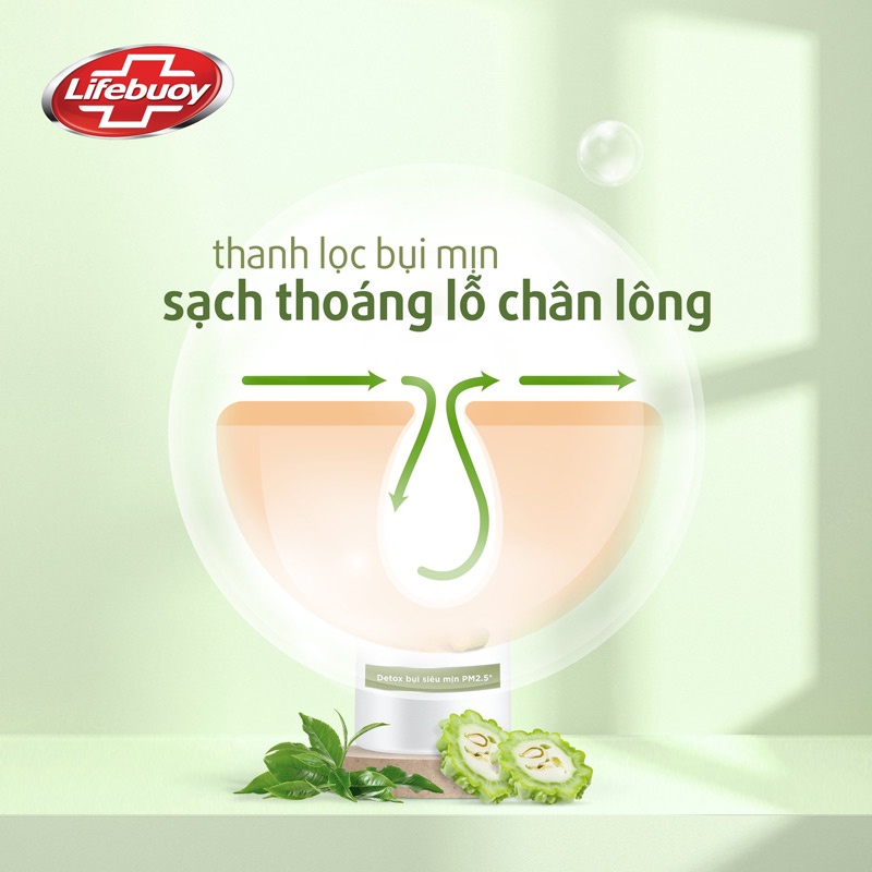 Sữa Tắm Lifebuoy Detox Matcha & Khổ Qua chai 800g