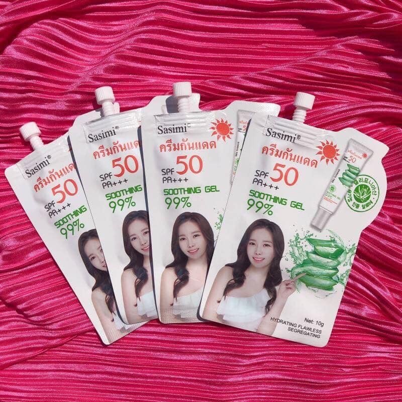 Kem chống nắng Sasimi Thái lan SPF50 PA++ dạng gói 2 màu