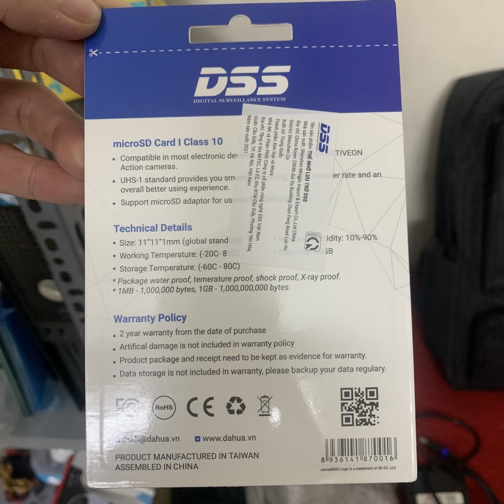 Thẻ nhớ Micro SD DSS P500 dung lượng 32Gb/64Gb/128Gb Class 10, tốc 80Mb/s chân đồng