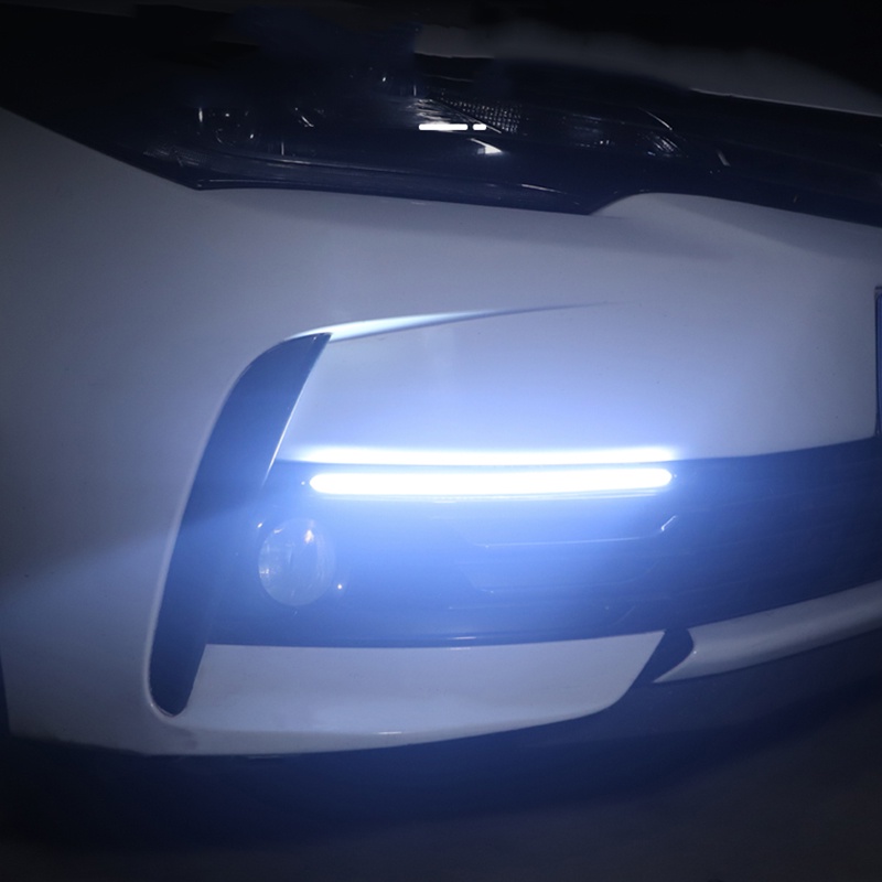 Đèn tín hiệu ô tô cho xe máy Đèn LED DRL đa năng 12V Màu vàng trắng Ban ngày Đèn chạy ban ngày Bật đèn dải linh hoạt