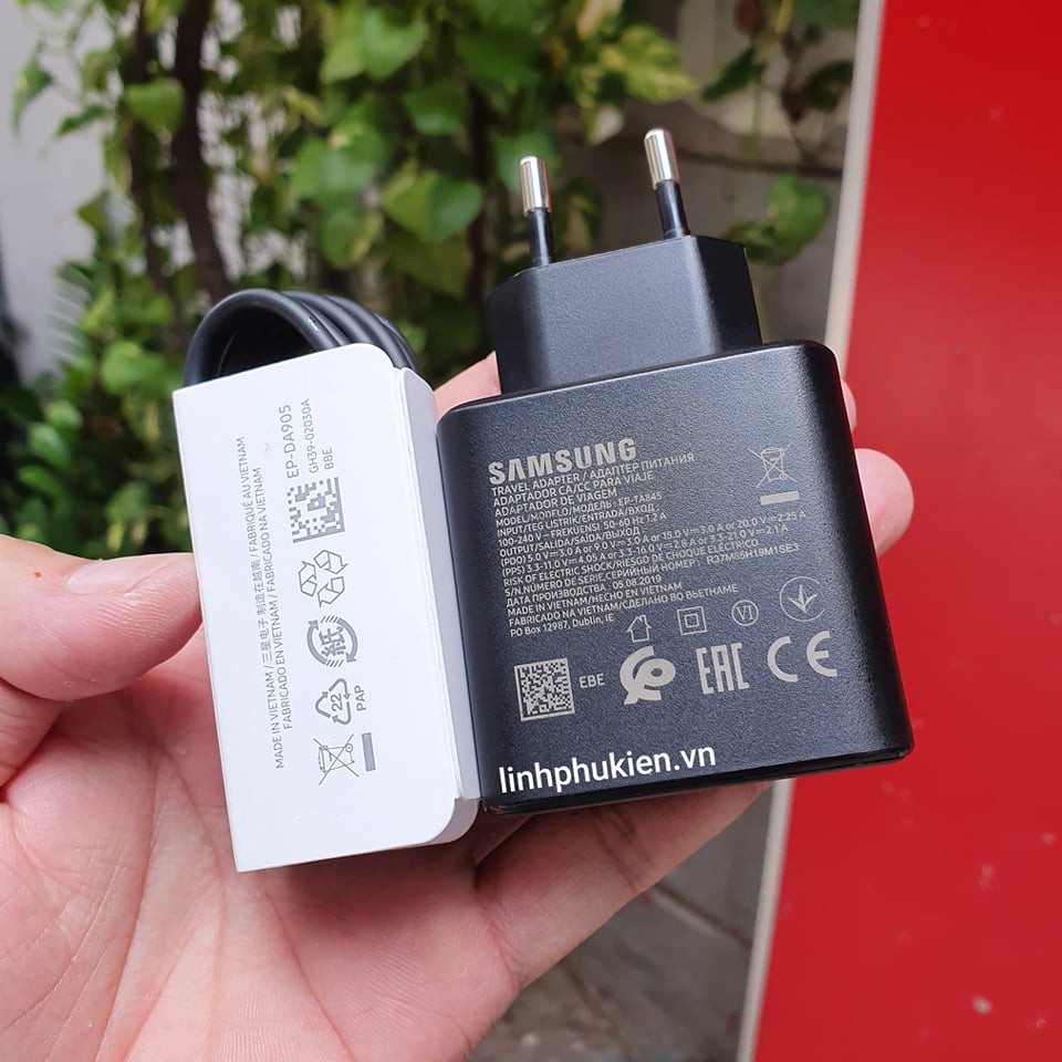 Bộ sạc nhanh Samsung Travel Adapter 45W EP-TA845X - Hàng Chính Hãng