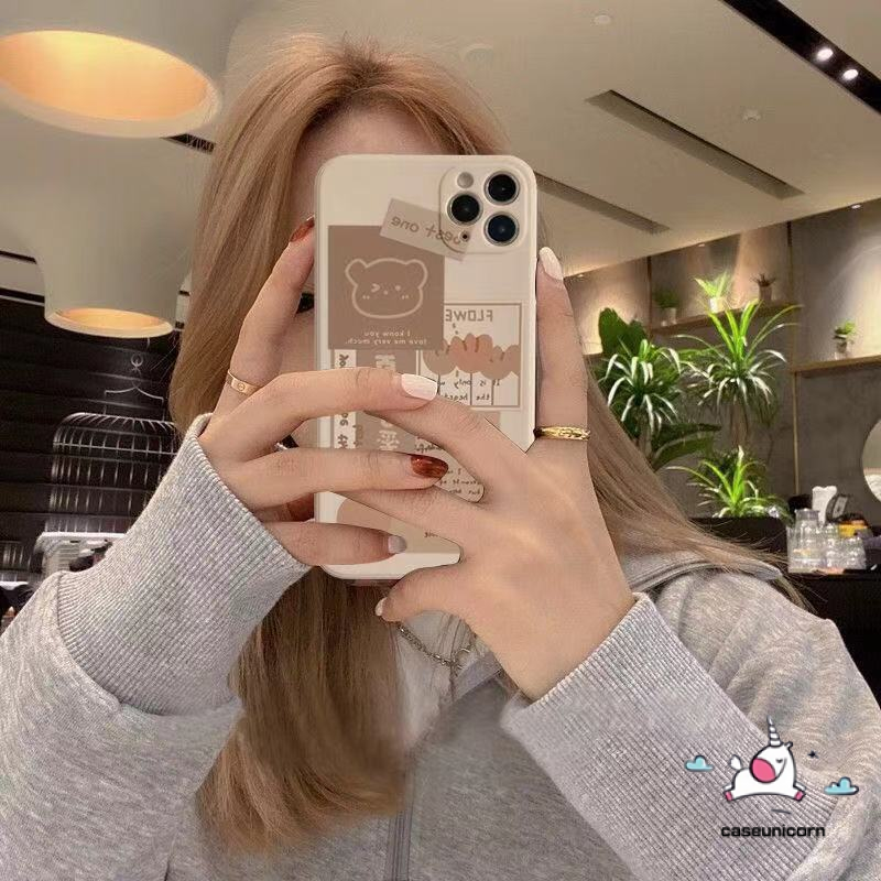 Ốp Điện Thoại TPU Mềm In Hình Gấu Đáng Yêu Cho iPhone 12 11 Pro Max Xs Max Xr 8 7 6s 6 Plus Se | BigBuy360 - bigbuy360.vn