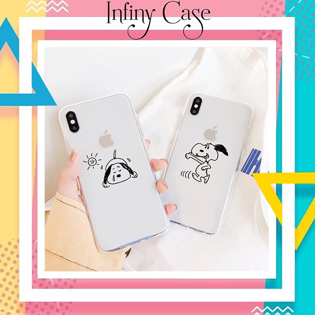 Ốp lưng iphone hình Chú chó nằm và đi bộ 6 6S 6Plus 6S Plus 7 8 7Plus 8Plus X XSMax - Infinity Case M411