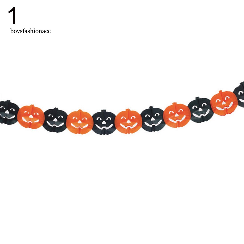 Dây 300cm gắn hình bí ngô dơi bóng ma trang trí tiệc Halloween