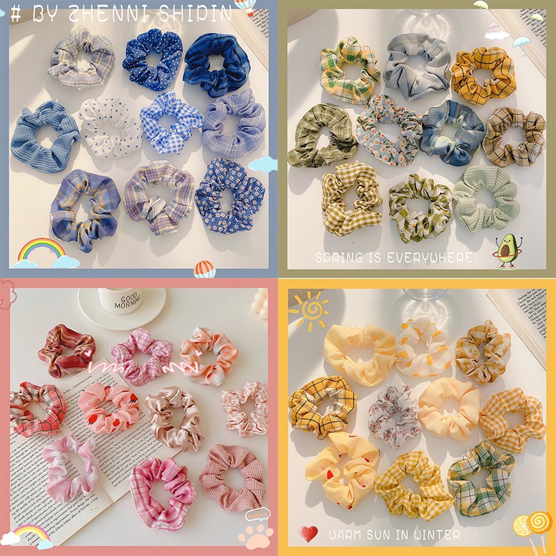 DÂY CỘT TÓC SCRUNCHIES MÀU TRƠN ĐẸP