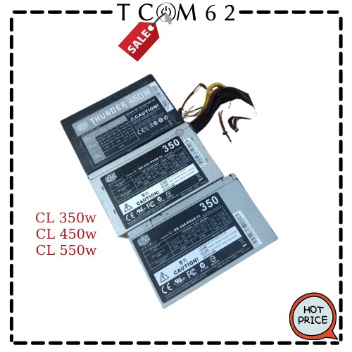 Nguồn PC 350w, 450w, 500w, 550w - Hãng Cooler Master,Jtex - Cũ còn sử dụng tốt