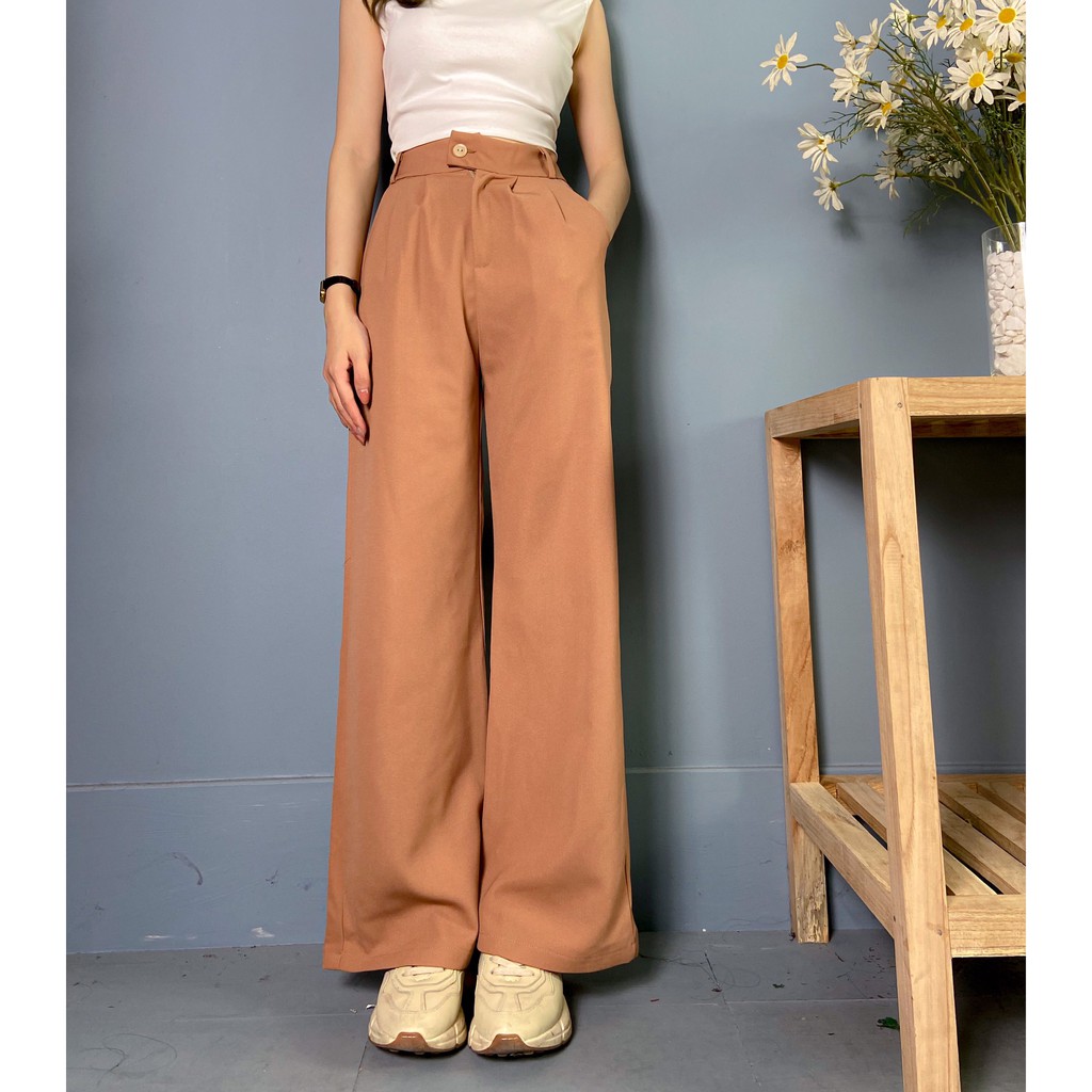 [FREESHIP] Quần Cullotes Quần Ống Suông Khóa Giữa 1 Cúc Siêu Tôn Dáng | BigBuy360 - bigbuy360.vn