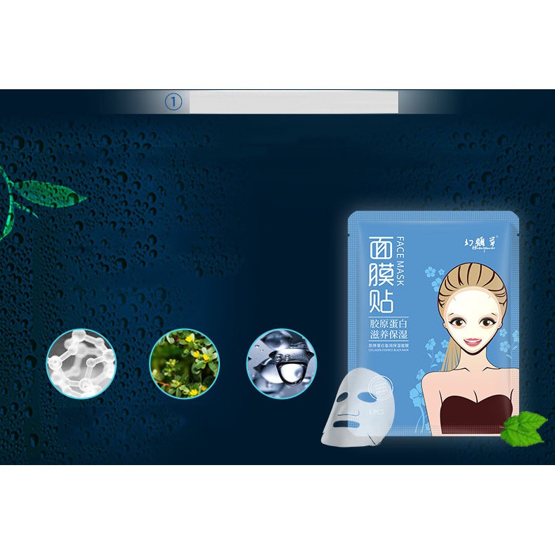 Combo 5 mặt nạ giấy dưỡng da giúp dưỡng ẩm, da sáng màu, thải độc, cấp nước, làm săn và tăng độ đàn hồi cho da SPU111