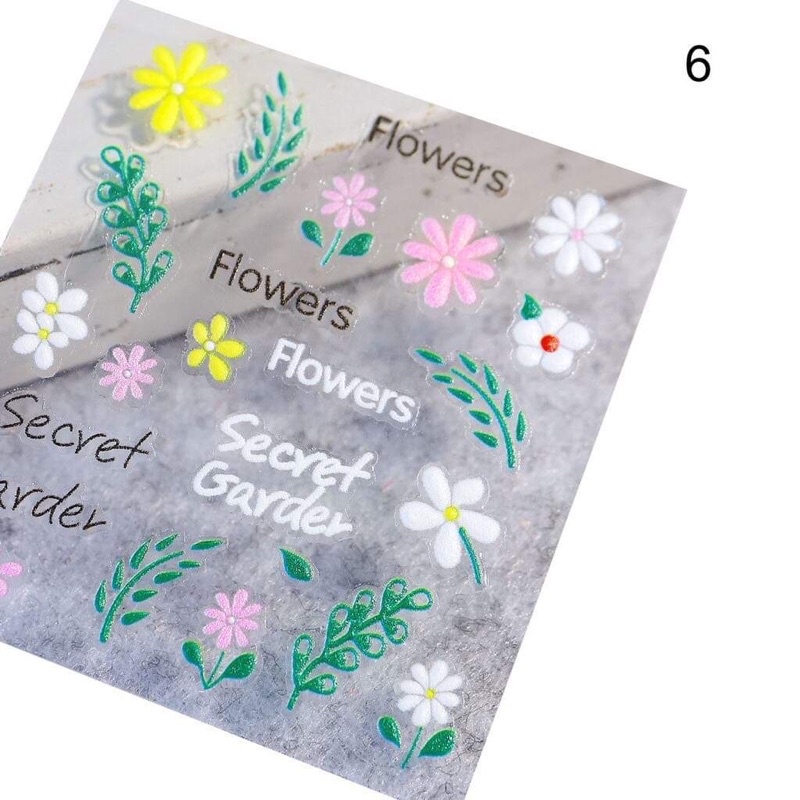 Sticker nổi 9D dán trang trí móng siêu đẹp