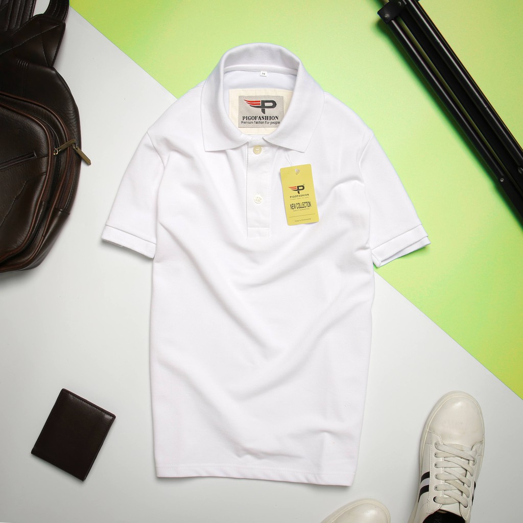 Áo thun nam cổ bẻ polo trơn phù hợp mọi phong cách pigofashion PG19-1-chọn màu