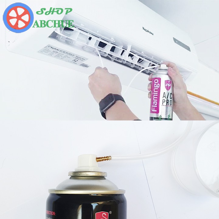 Bình Xịt Flamingo Vệ Sinh Điều Hòa Ô Tô, Điều Hòa Gia Đình 500ml