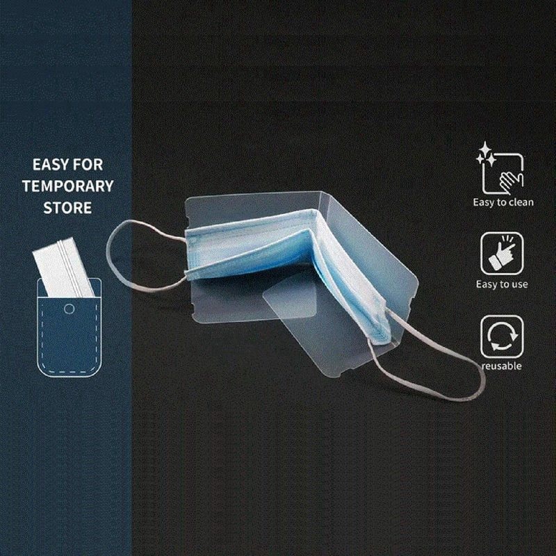 Tấm nhựa kẹp giữ khẩu trang sức gấp gọn tiện dụng