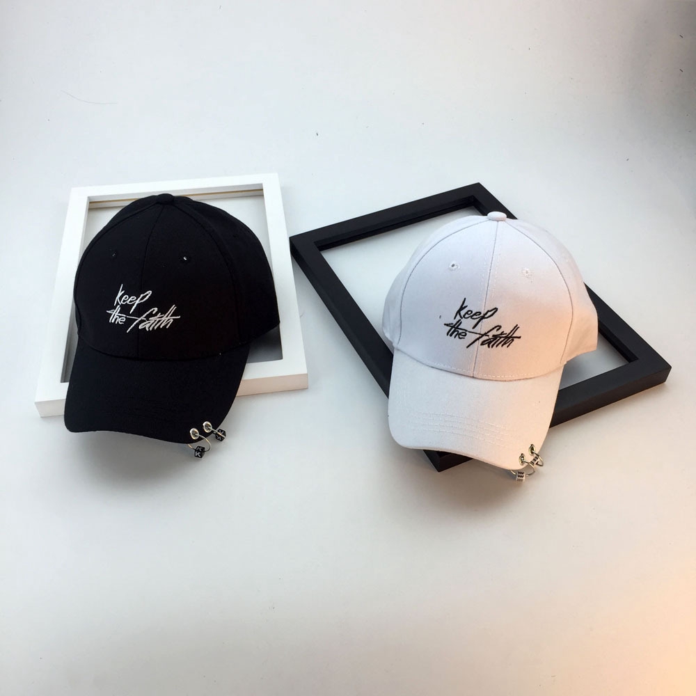 Mũ Lưỡi Trai LINJW Thêu Chữ Thời Trang Hàn Quốc 2020 Cho Nam Nữ