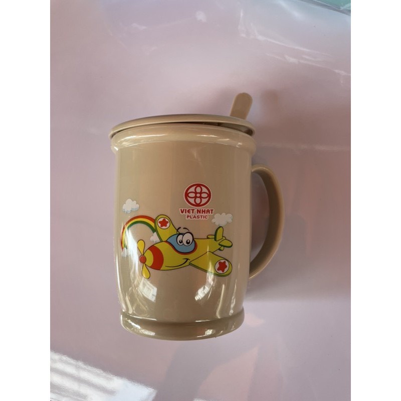 Ca, cốc uống nước có muỗng và nắp cho bé Việt Nhật