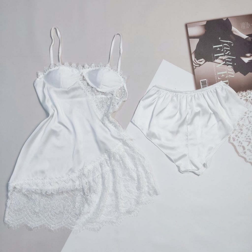 Váy ngủ sexy ❣️FREE SHIP❣️ Đầm ngủ sexy lụa Satin Chất Siêu Mát Dáng Siêu Xinh
