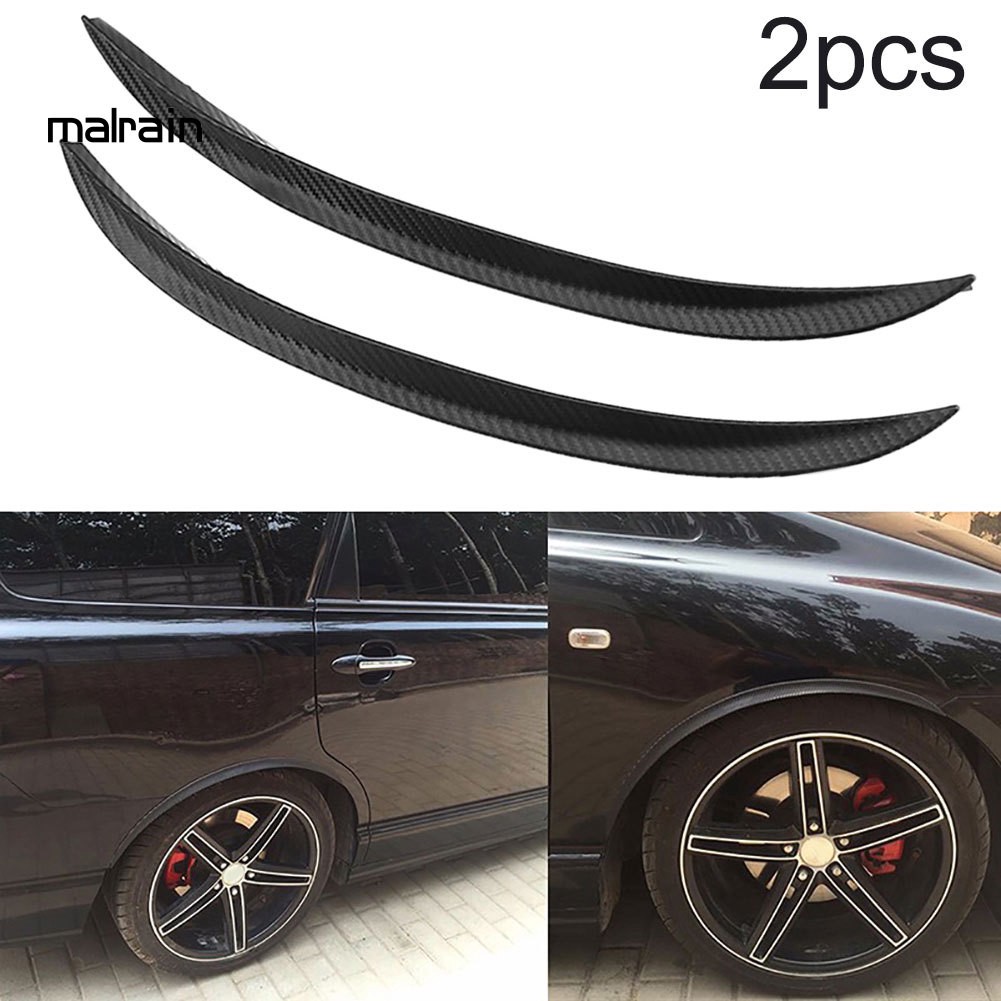 Set 2 dải dán vòm bánh xe hơi bằng sợi carbon 72cm chất lượng cao