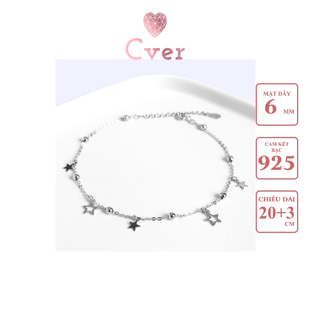 Lắc chân bạc Cver Silver S925 thiết kế ngôi sao nhẹ nhàng, nữ tính LC-E108