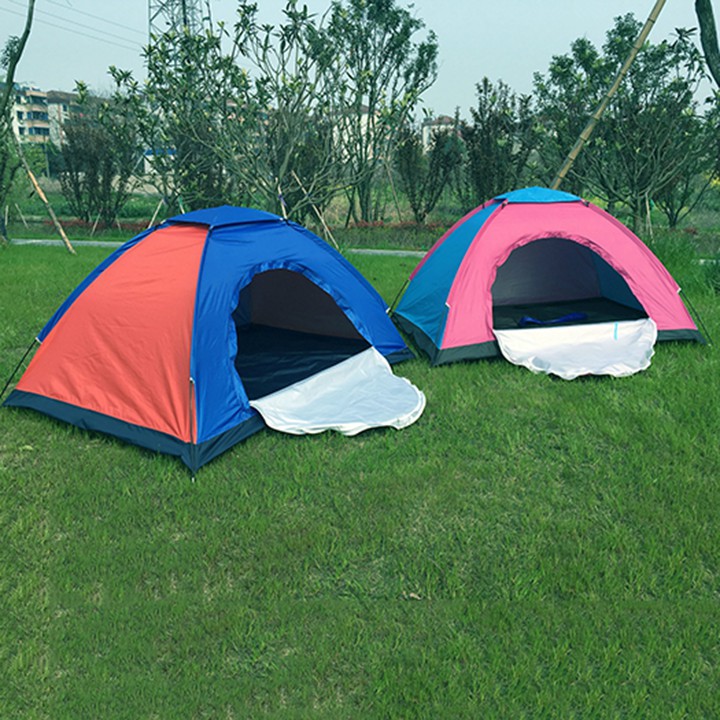 Lều phượt cắm trại dã ngoại du lịch picnic gia đình cao cấp 2 lớp chống thấm nước chống muỗi gấp gọn , lều 3 - 4 người