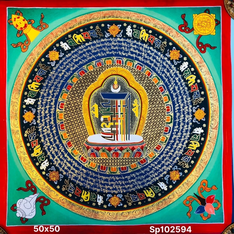 Tranh Vẽ Tay Nepal Size 55X55Cm