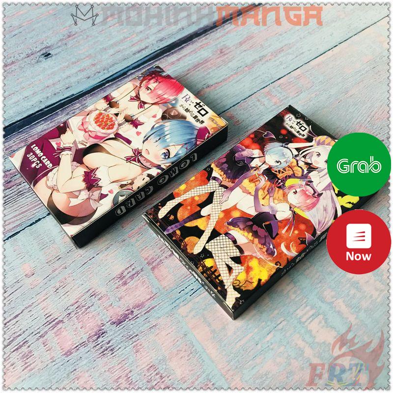 Lomo card hộp 30 thẻ truyện Re:ZERO Life in a different world from zero Bắt đầu lại ở thế giới khác Rem Ram Emilia