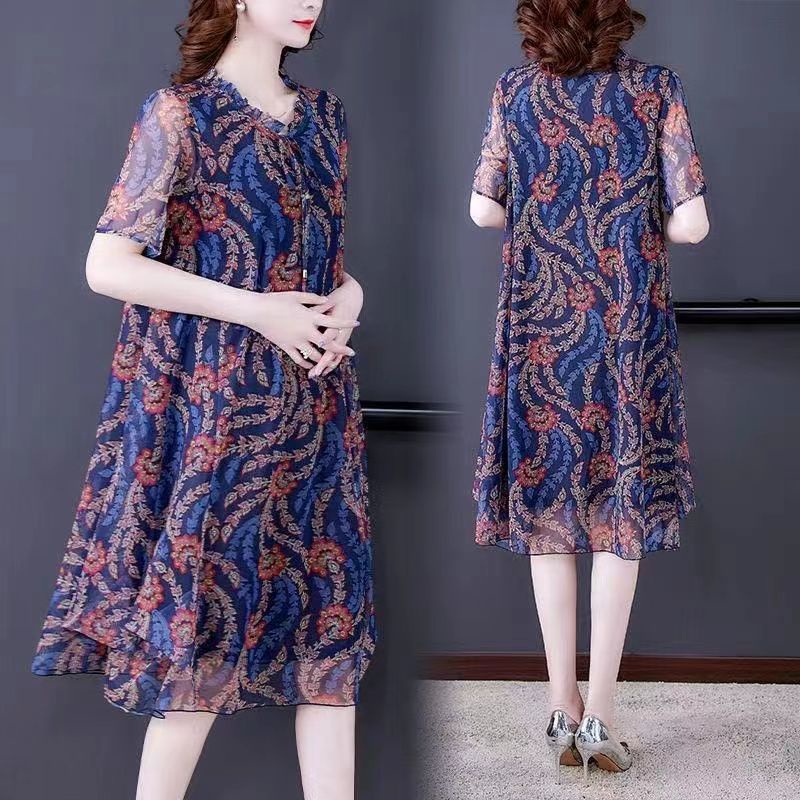 Đầm Phối Lưới Mỏng Che Bụng Kiểu Phương Tây Thời Trang Mùa Hè 2022 Cho Nữ