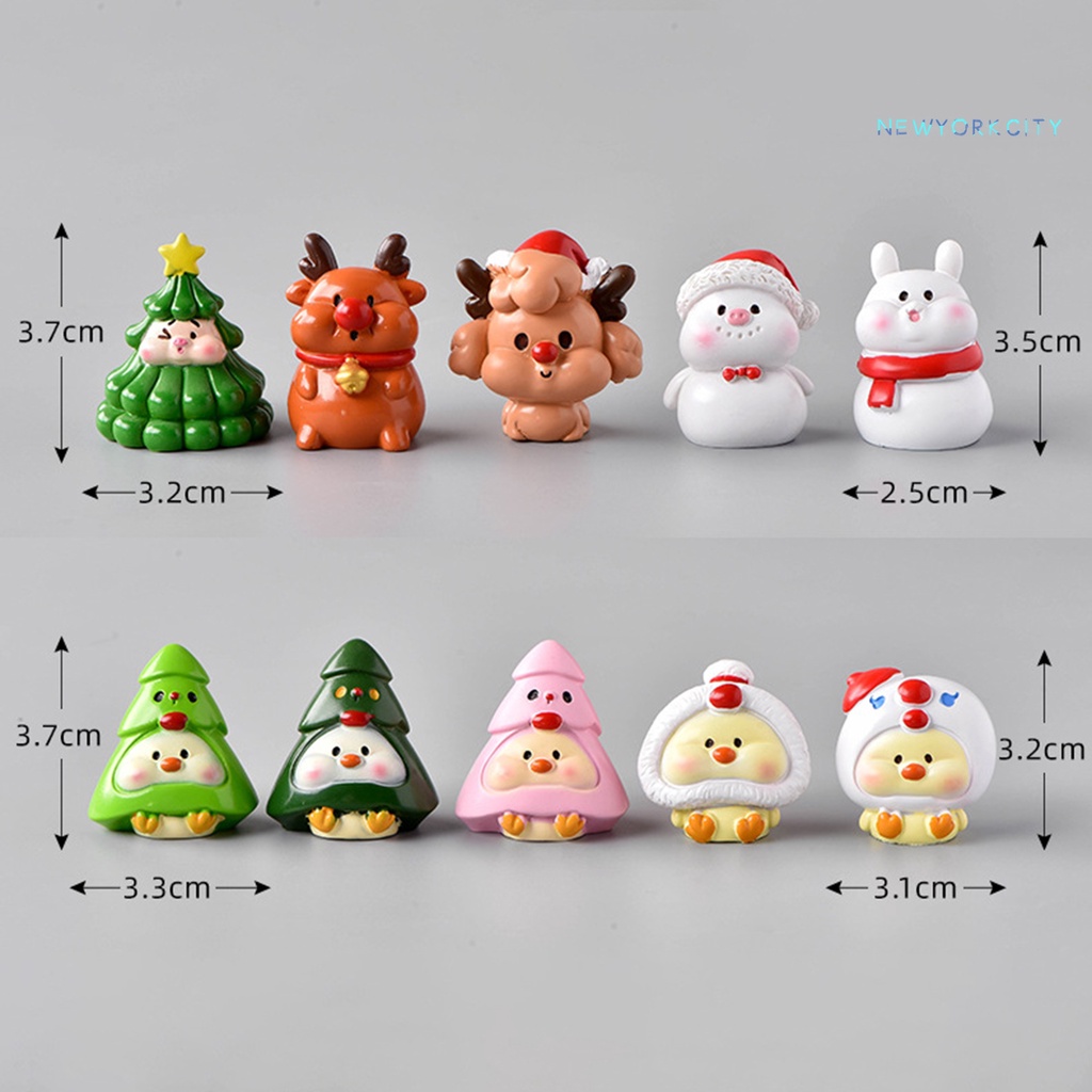 Mô Hình Động Vật Hoạt Hình Bằng Nhựa Resin Trang Trí Giáng Sinh