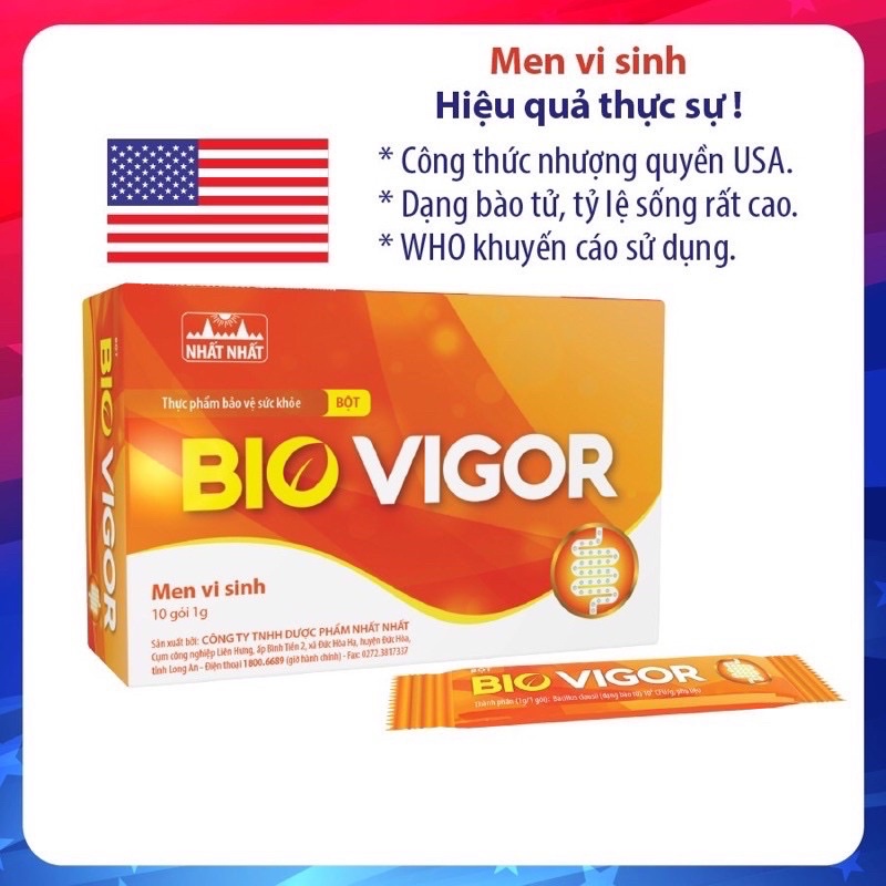 Men vi sinh Bio Vigor Nhất Nhất -Hộp 10 gói