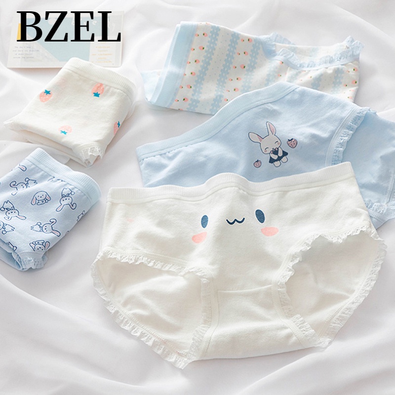 Quần Lót Cotton Nguyên Chất Thân Thiện Với Da In Họa Tiết Hoạt Hình Dễ Thương