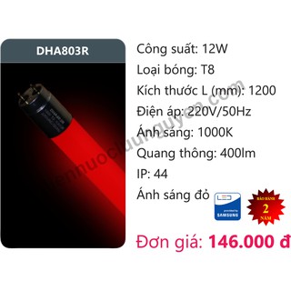 Bóng led tuýp màu Duhal DHA803R - 18W