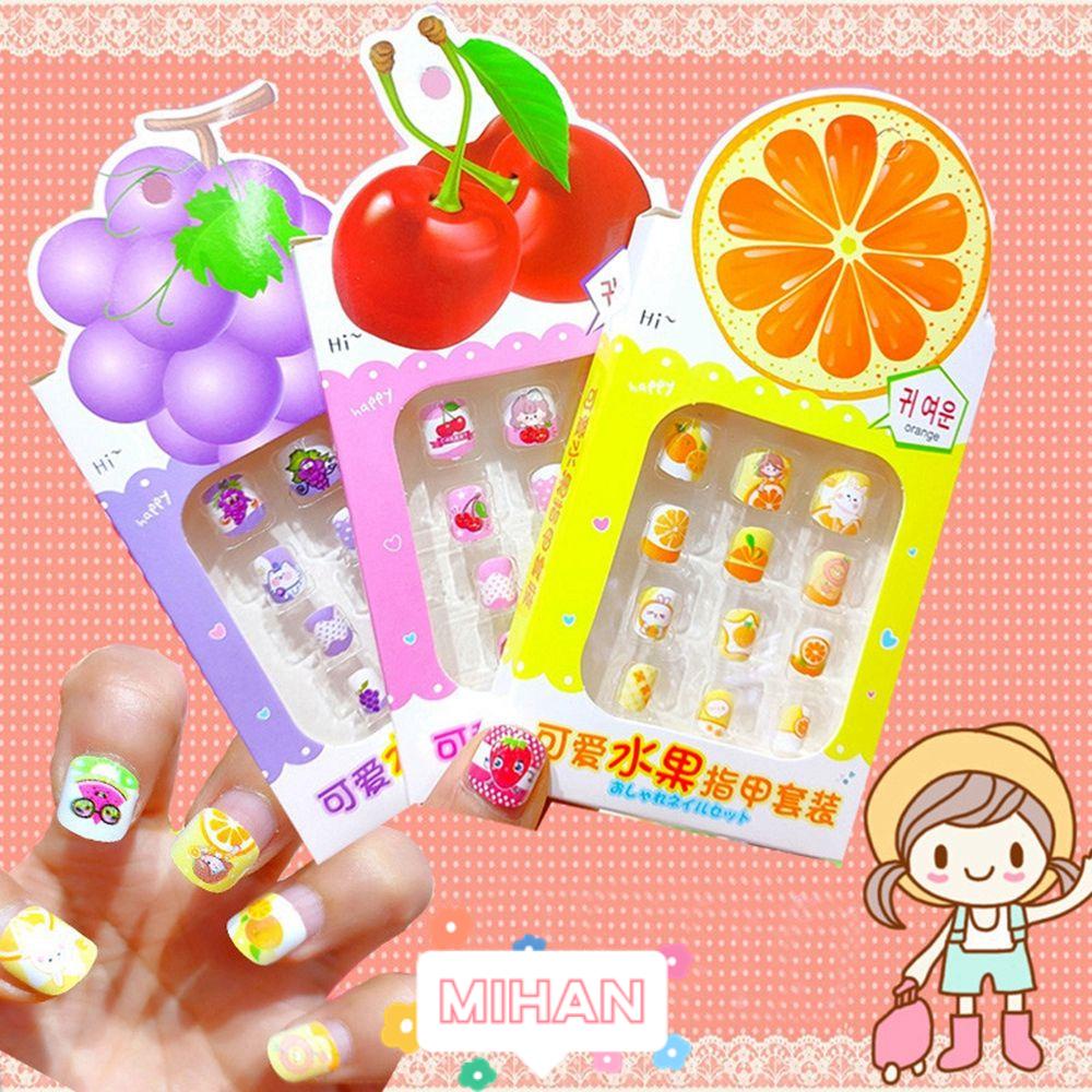 Hộp 24 Móng Tay Giả Che Phủ Toàn Diện Dễ Thương Cho Bé MIHAN1