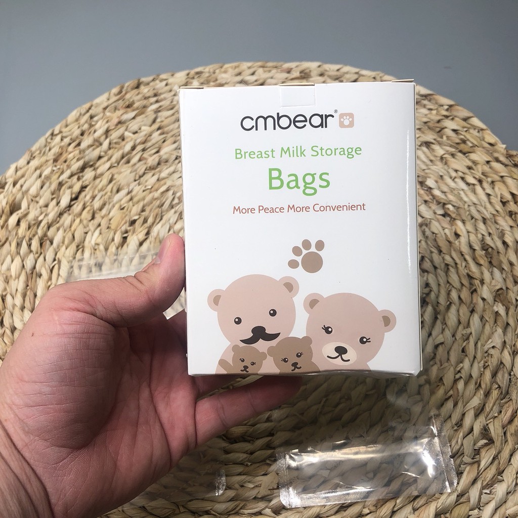 Túi trữ sữa Cmbear hộp 30 túi 220ml cho mẹ và bé Hàng Xuất Châu Âu