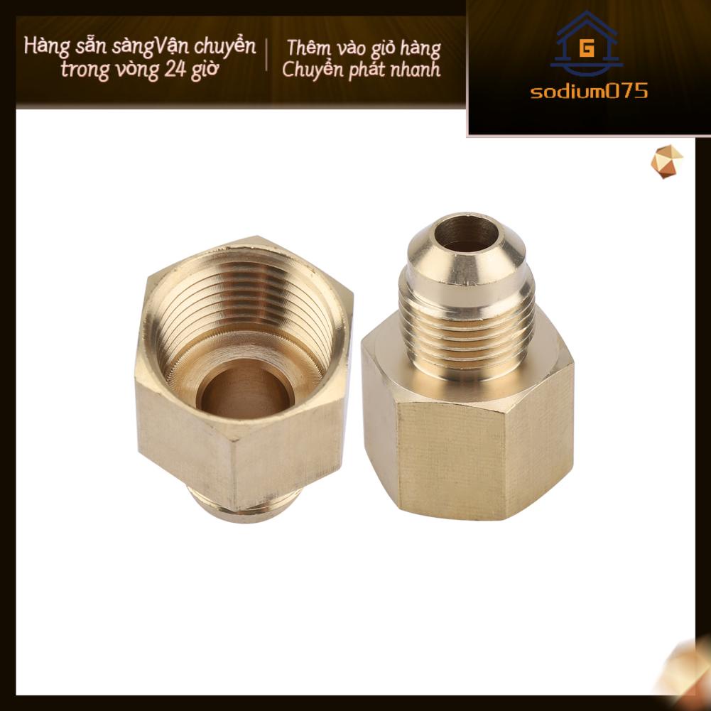 Đầu nối ống ren bằng đồng NPT 3/8 '' x 1/2 '' cho bình ga máy sưởi tủ lạnh