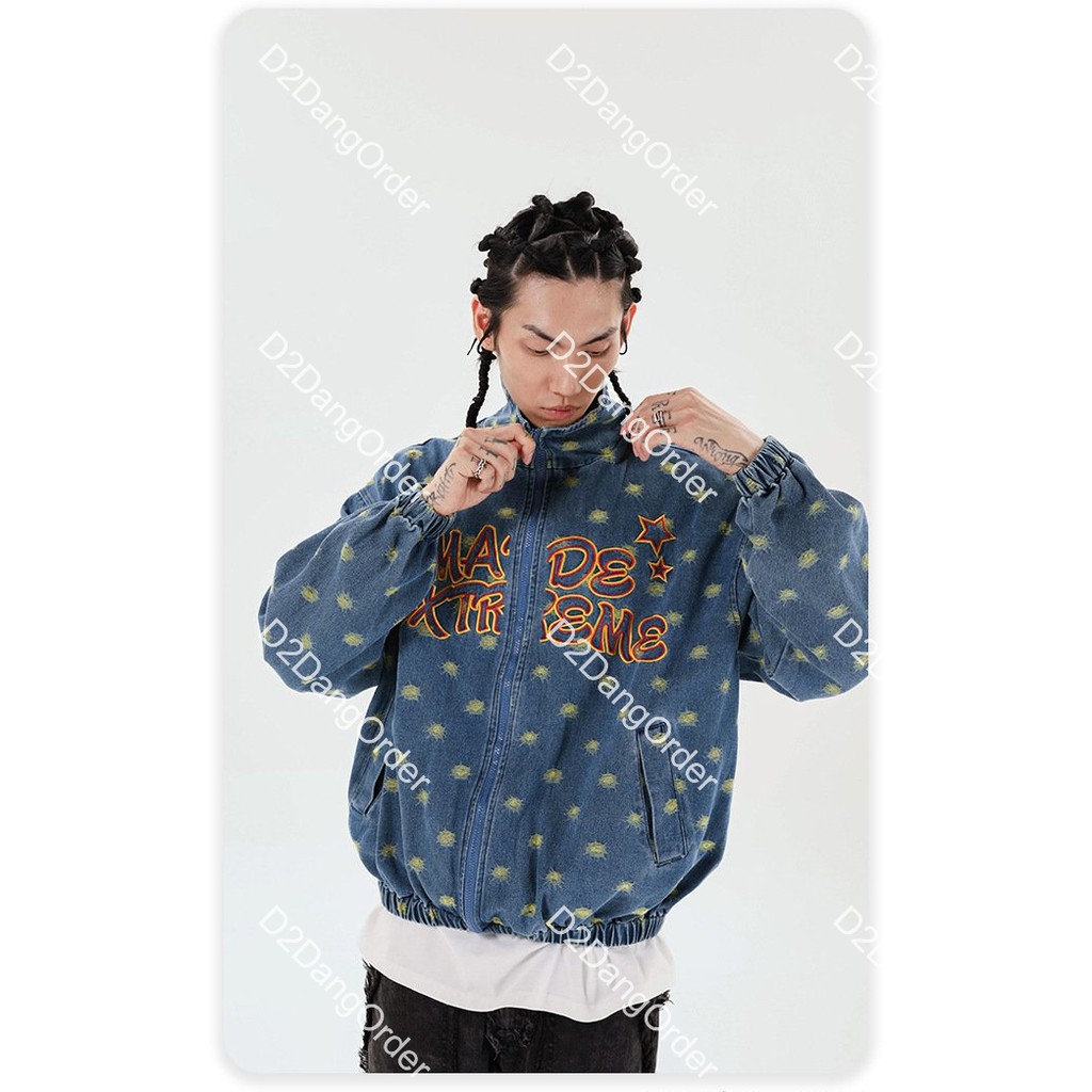 "ÁO BOMBER DENIM BÓNG CHÀY "MADE EXTREME" VARSITY JACKET 2 MÀU [HÀNG ORDER - FULL BAG BILL]"