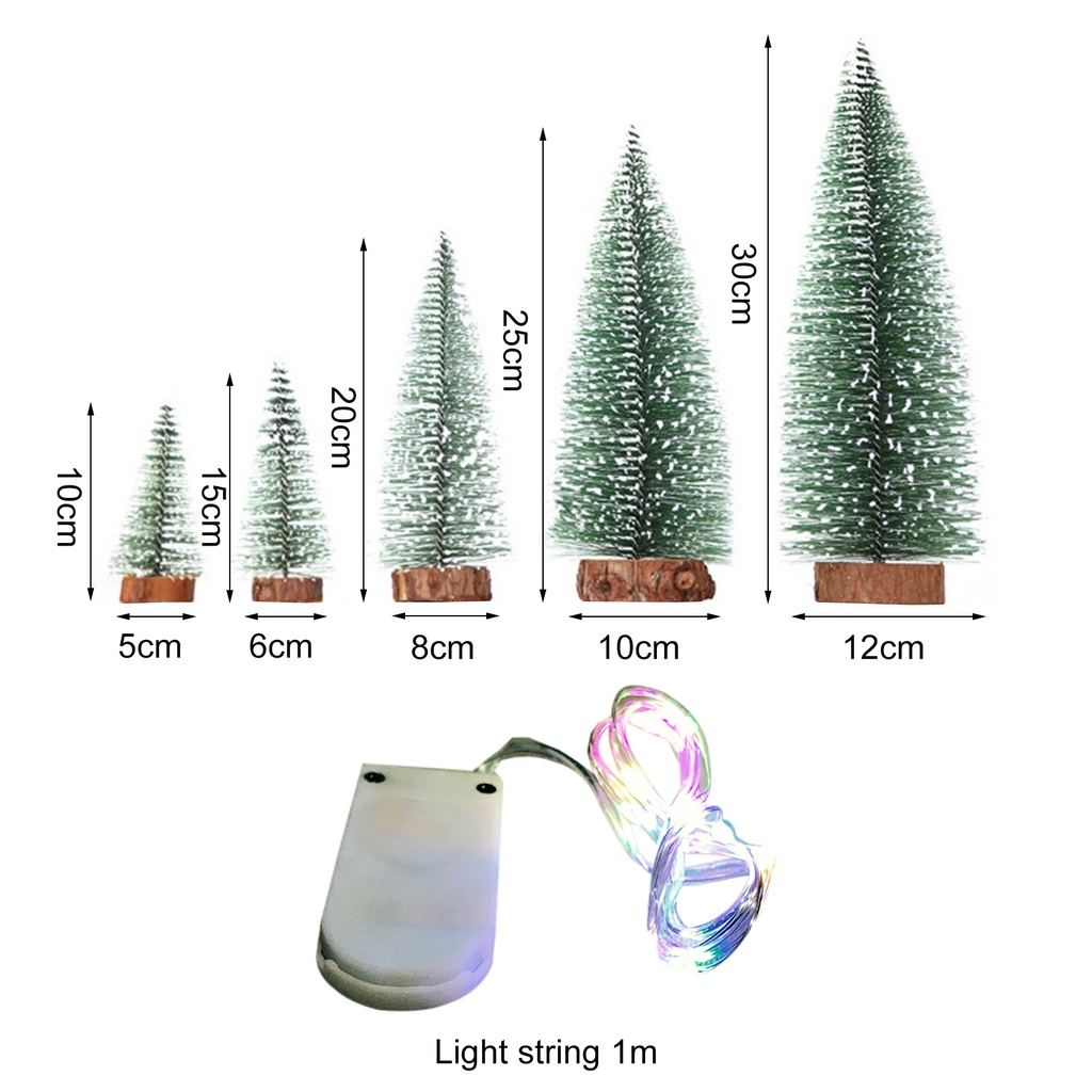 Cây thông giáng sinh trang trí bằng gỗ có mắt phát sáng độc đáo