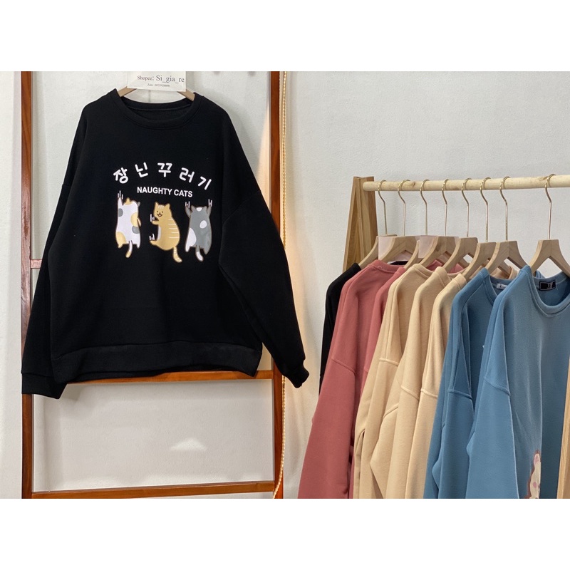 áo nỉ SWEATER IN HÌNH MÈO | WebRaoVat - webraovat.net.vn