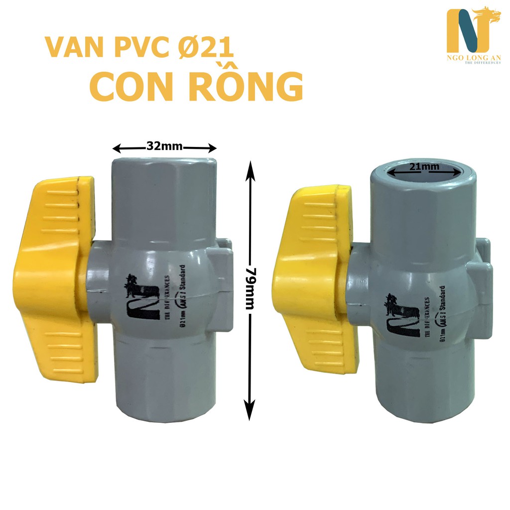 Van nước PVC phi 21, 27, 34 Con Rồng