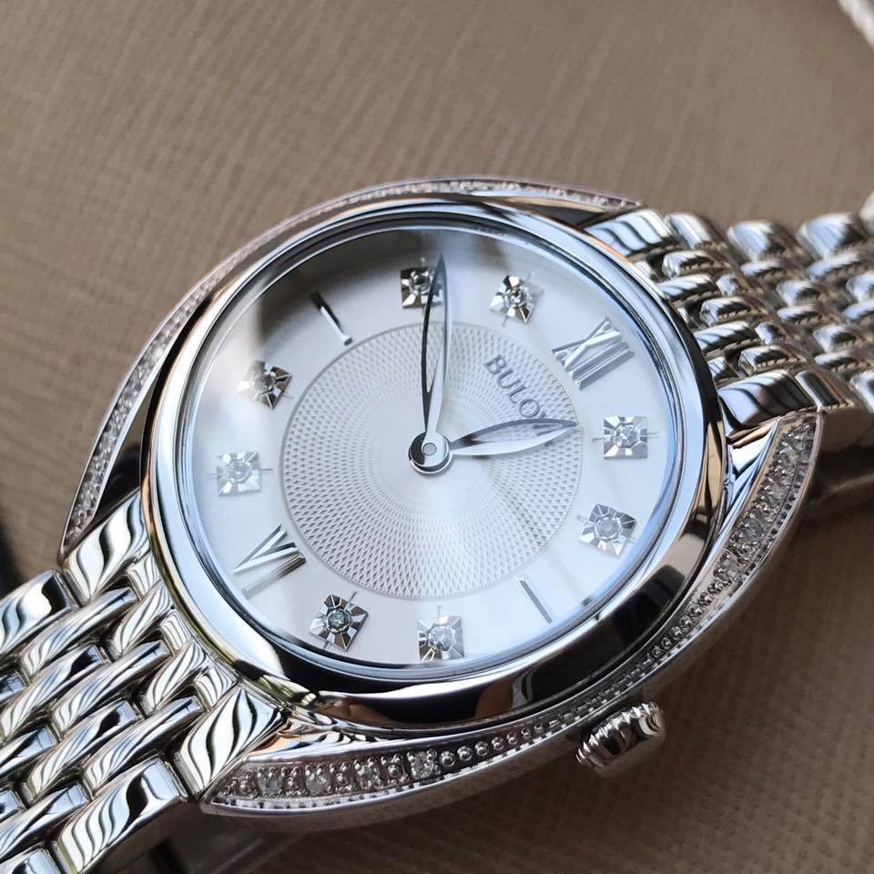 Đồng hồ nữ Bulova 96R212 đính diamond sang trọng size 30mm