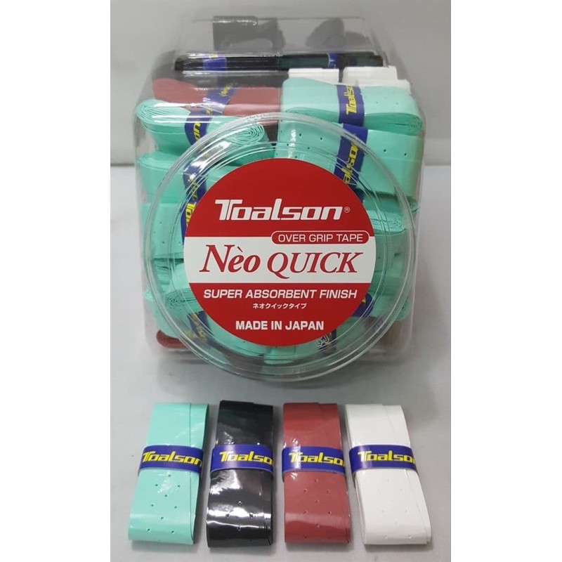 CUỐN CÁN Vợt tennis và cầu lôngToalson NEO QUICK - quấn cán màu ngẫu nhiên Made in japan (NeoQuick1)