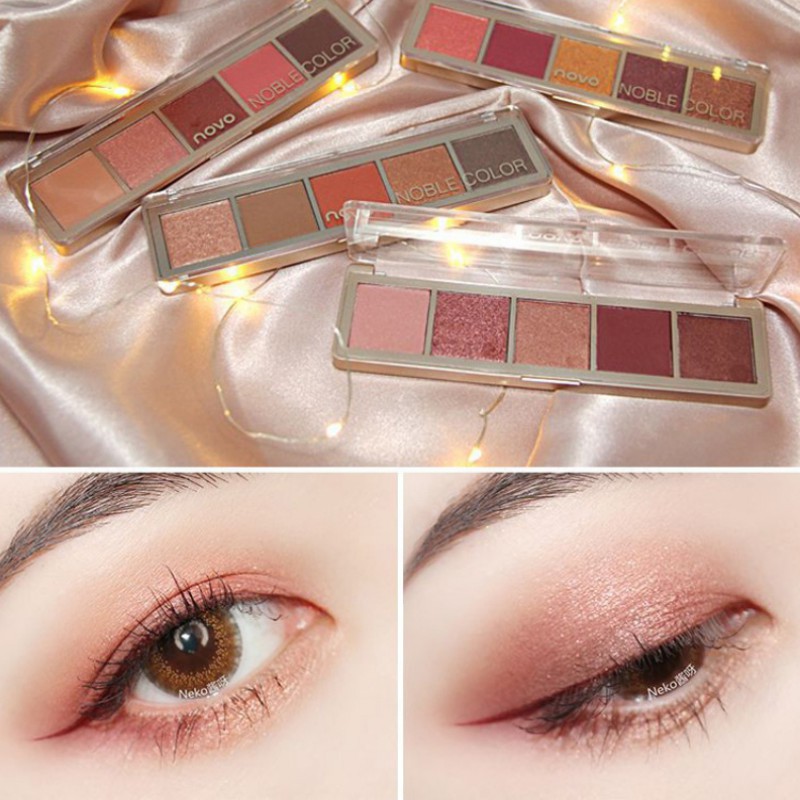 Bảng phấn mắt NOVO chống nước lâu phai hiệu ứng lì/ ánh nhũ thời trang | BigBuy360 - bigbuy360.vn