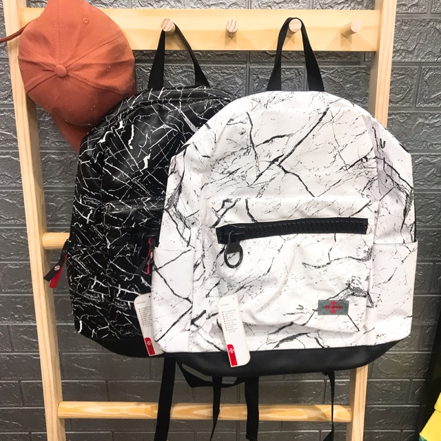 Balo Thái Lan hoạ tiết Life spirit khoá kéo to size lớn  [tặng kèm móc khóa］