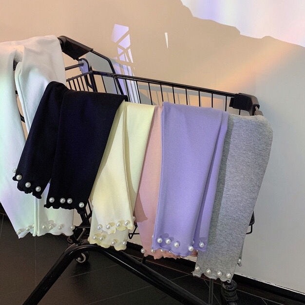 Quần Legging Lưng Cao Chất Liệu Co Giãn Thoải Mái Phong Cách Phương Tây Cho Bé Gái