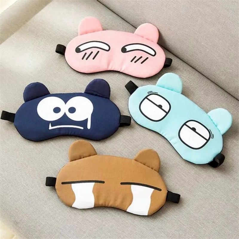 Mặt Nạ Mắt Ngủ 3D Thoáng Khí Thiết Kế Hoạt Hình Vui Nhộn Cho Nam Và Nữ