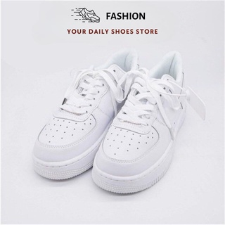 Giày af1 thể thao nam nữ màu trắng, giày sneaker af1 độn đế cao 3cm dáng thể thao thời trang