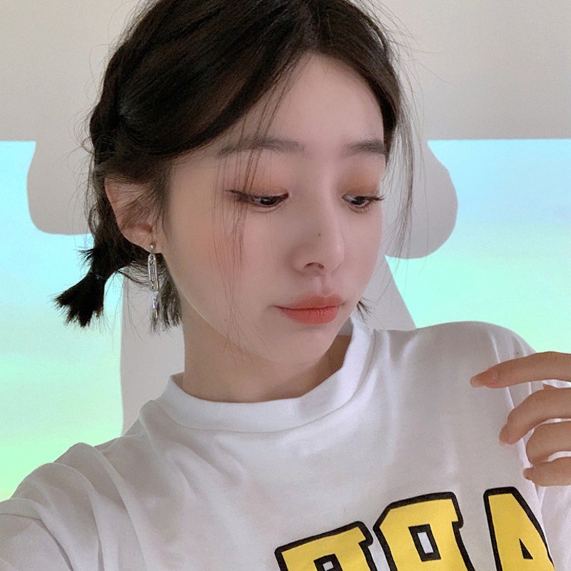 Hoa Tai Dáng Dài Hình Ghim Băng Thời Trang Cho Nữ