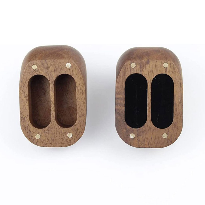 Flgo Hộp Đựng Nhẫn Cưới Bằng Gỗ Hình Trái Tim Đính Đá Quý Sang Trọng