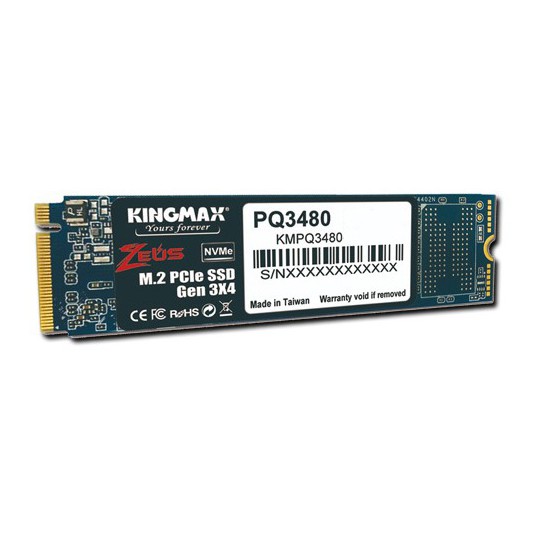 Ổ cứng SSD Kingmax Zeus PX3480 512GB M.2 2280 PCIe NVMe Gen 3x4 (Đọc 3300MB/s - Ghi 1950MB/s)