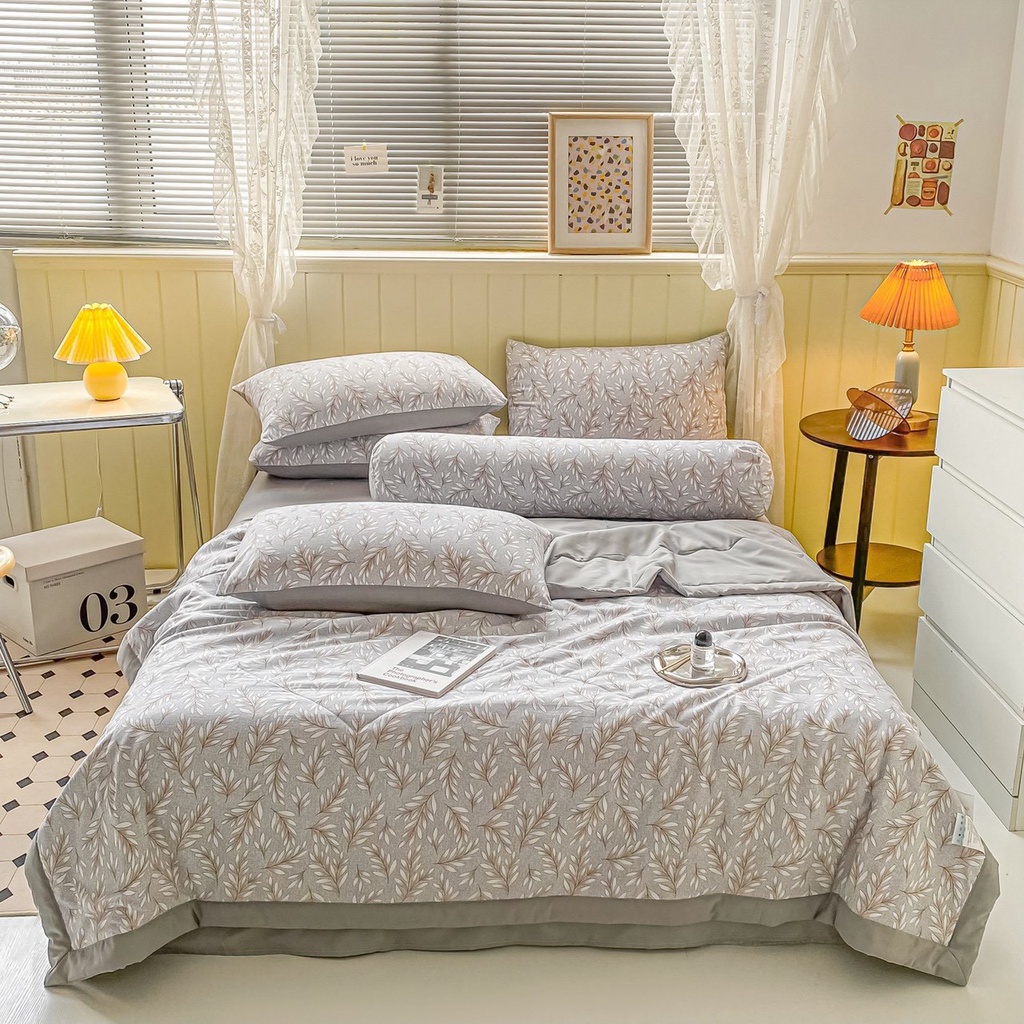BỘ CHĂN GA GỐI COTTONG ĐŨI 5 món thêm mẫu mới đủ size