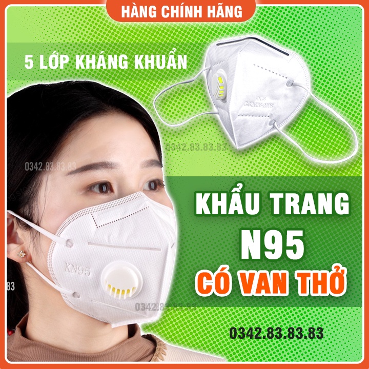 Khẩu Trang N95 KN95 Việt Nam chất lượng cao, khẩu trang N95 có van thở chất lượng cao.